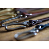 Leather Wallet Tethers - Japanese fish hooks