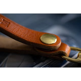 Baker's oak bark key ring / key loop - brass snap / popper