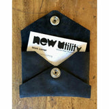 Envelope Card Wallet - Black goat skin