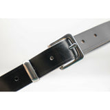 Black dress belt - Buckle and keeper detail