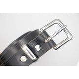 Black dress belt - Buckle and keeper detail