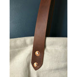 Bull denim tote bag - traditional copper rivets