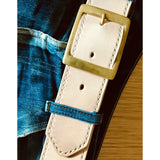 The Brunel: Handmade Natural Veg Tanned Leather Garrison Belt - 2 Inches Wide