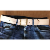 The Brunel: Handmade Natural Veg Tanned Leather Garrison Belt - 2 Inches Wide