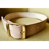 The Brunel: Handmade Natural Veg Tanned Leather Garrison Belt - 2 Inches Wide