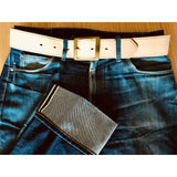 The Brunel: Handmade Natural Veg Tanned Leather Garrison Belt - 2 Inches Wide