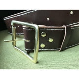 The Rakvere: Handmade Wide Brown Veg Tanned Leather Belt