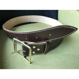 The Rakvere: Handmade Wide Brown Veg Tanned Leather Belt