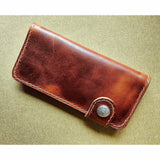 The Duke: Large Bi-Fold Italian Leather Biker Wallet