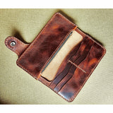 The Duke: Large Bi-Fold Italian Leather Biker Wallet