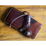 Leather Wallet Tether paired with Duke biker wallet