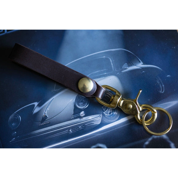 Dark Brown Lamport Leather Key Loop