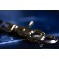 Dark Brown Lamport Leather Key Loop - solid brass hardware