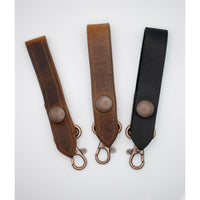 Safety First! - Hand Made Leather Key Loop | Key Fob | Key Ring