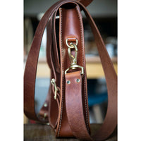 Messenger bag - solid brass D rings & swivel clasps