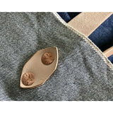 New Utility - Selvedge Denim Tote Bag - copper rivets