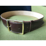 The Rakvere: Handmade Wide Brown Veg Tanned Leather Belt