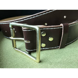 The Rakvere: Handmade Wide Brown Veg Tanned Leather Belt